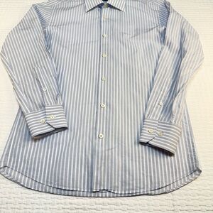 Sara Men's Light Blue Striped Dress Shirt
